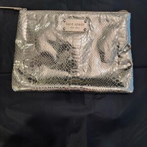 Kate Spade Gold Snakeskin Clutch